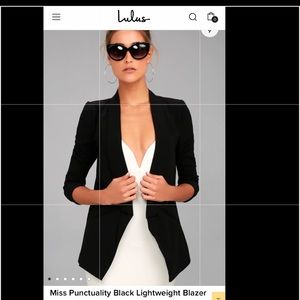 lulus little miss punctuality lightweight black blazer